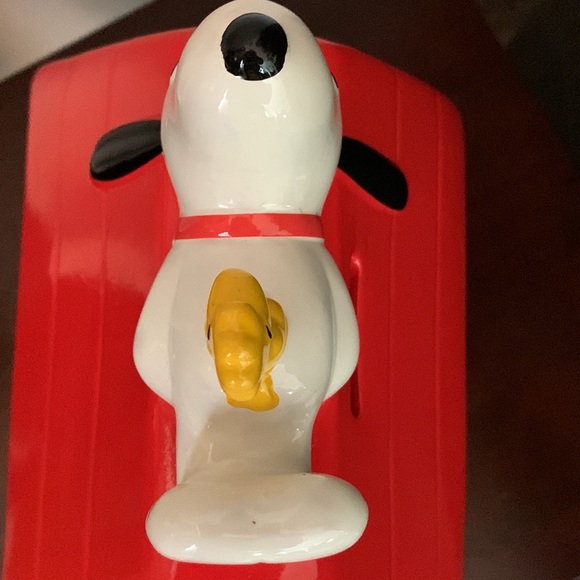 Peanuts-Snoopy & Woodstock Glass Bank-Like New - Picture 8 of 15